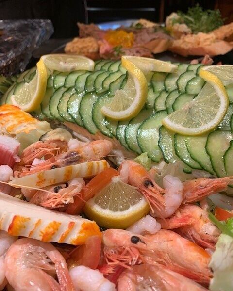 Buffet spread at The Queens Arms