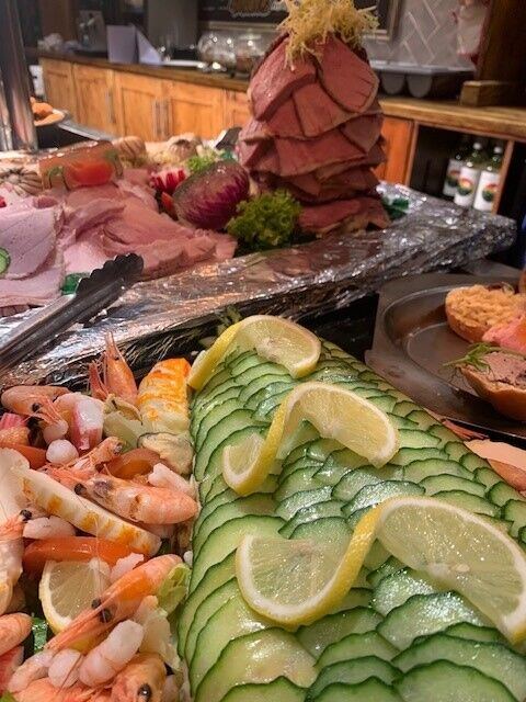 Buffet spread at The Queens Arms